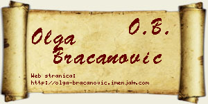 Olga Bracanović vizit kartica